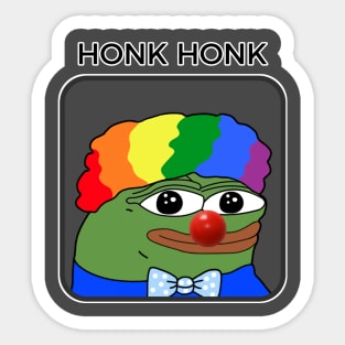 Honk Honk Pepe - Living in a clown world Sticker